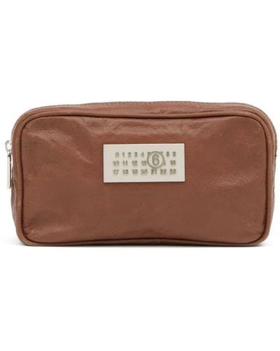 MM6 by Maison Martin Margiela Numeric Leather Bag - Brown