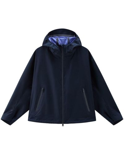 Woolrich Water-resistant Hooded Jacket - Blue