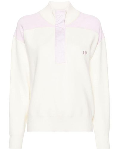 Claudie Pierlot Felpa con ricamo - Bianco