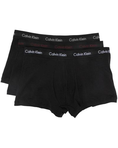 Calvin Klein Set aus drei Shorts mit Logobund - Schwarz