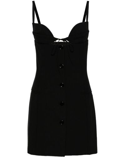 Nensi Dojaka Button-up Mini Dress - Black