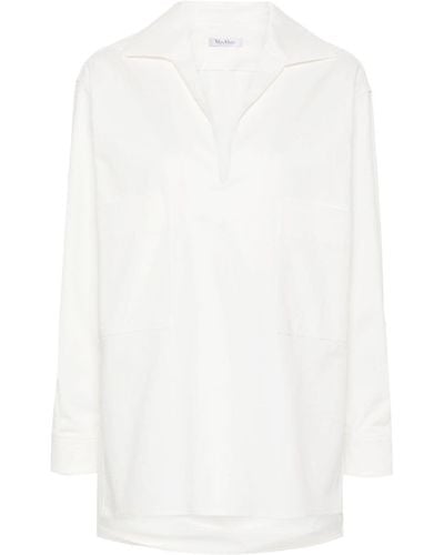 Max Mara Long-sleeves Cotton Shirt - White