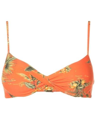 Lygia & Nanny Floral-print Bikini Top - Orange