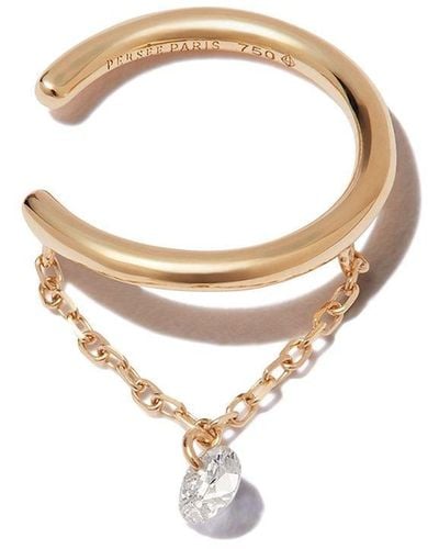 PERSÉE 18kt Yellow Gold Diamond Chain Ear Cuff - Metallic