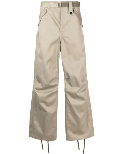 Sacai Straight-leg Cargo Trousers - White