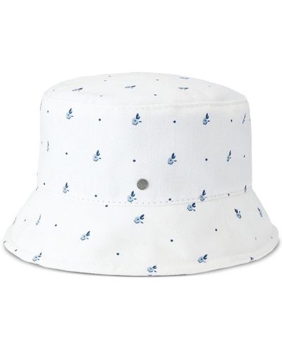 Maison Michel Axel Floral-print Bucket Hat - White