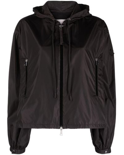 Moncler Vernois Logo-print Hooded Jacket - Black