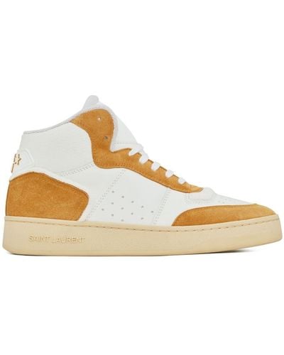 Saint Laurent Sl/80 Leather & Suede High-top Trainer - White