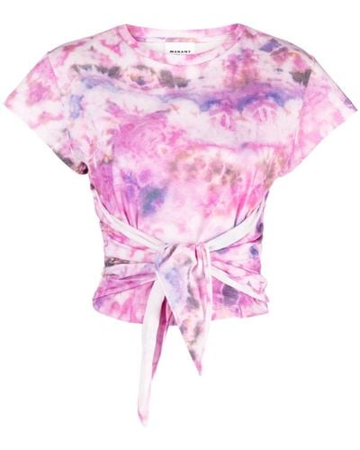 Isabel Marant T-shirt Met Tie-dye - Roze