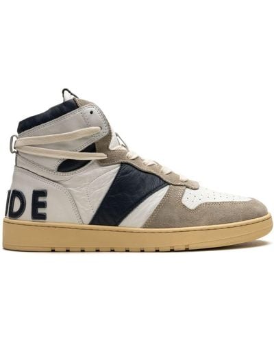 Rhude Rhecess-hi Leather Sneakers - White