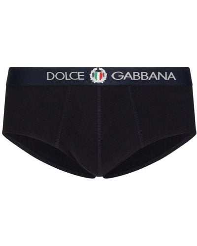 Dolce & Gabbana Logo-waistband Briefs - Black