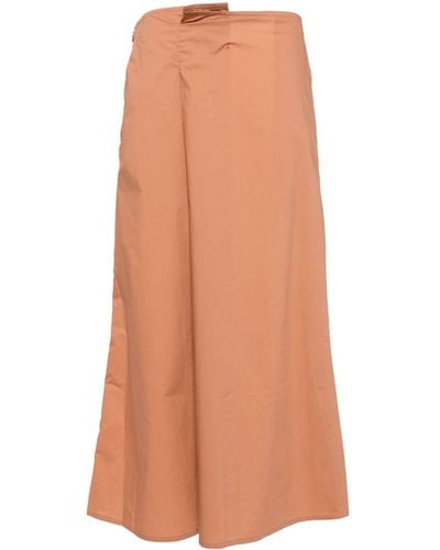 Sofie D'Hoore Pleated Cotton Midi-skirt - ブラウン