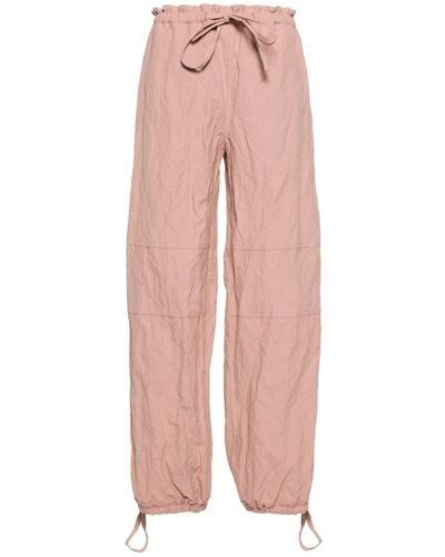 Acne Studios Crinkled Wide-leg Trousers - Pink