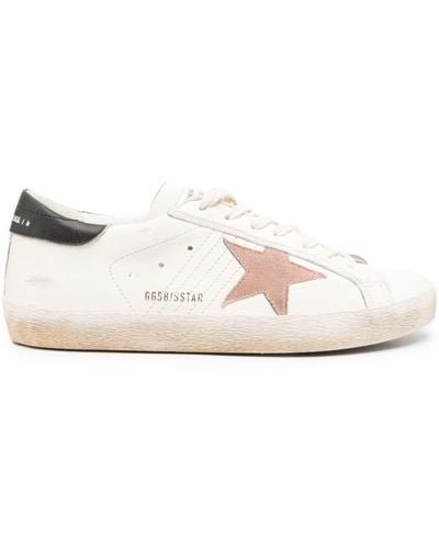 Golden Goose Super-star Leather Sneakers - White