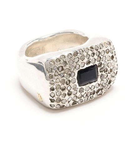 Rosa Maria Pavé Diamond Sovereign Ring - White