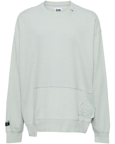 Izzue Asymmetric Cotton Sweatshirt - White