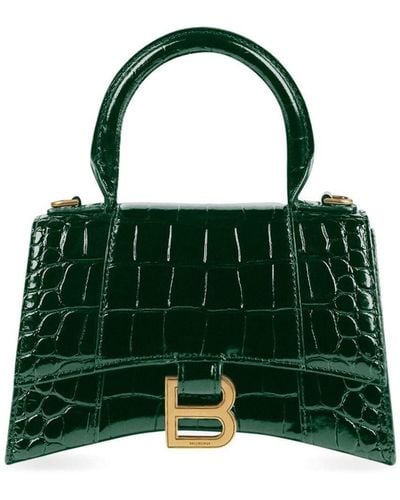 Balenciaga Hourglass Xs Top-handle Bag - Green