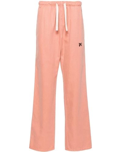 Palm Angels Mid-rise Straight-leg Trousers - Pink