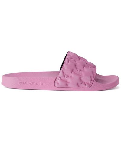 Karl Lagerfeld Sandalias Monogram acolchadas - Morado