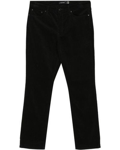 Lauren by Ralph Lauren Mid-rise Slim-fit Trousers - Black