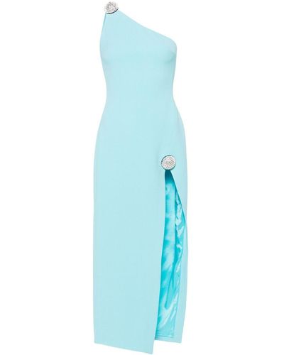 David Koma Crystal Ball Asymmetrische Midi-jurk - Blauw