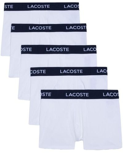 Lacoste 5er-Set Boxershorts mit Logo-Print - Blau
