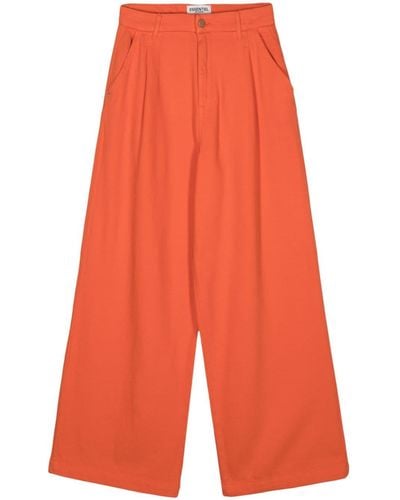 Essentiel Antwerp Wide-leg Cotton Pants - Orange