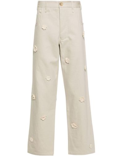 Song For The Mute Daisy Mid Waist Straight Jeans - Naturel
