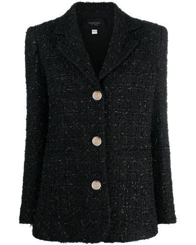 Giambattista Valli Blazer de tweed con botones - Negro