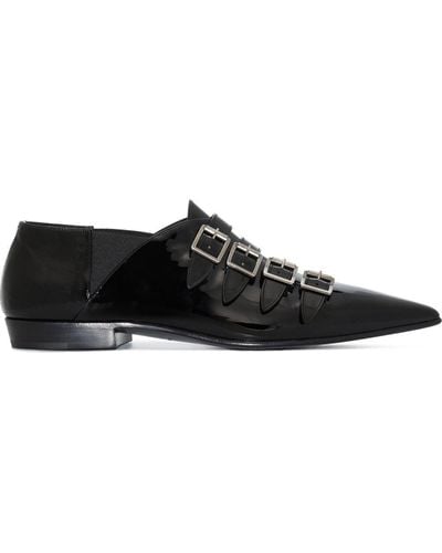 Saint Laurent Franklin Buckled Monk Shoes - Black