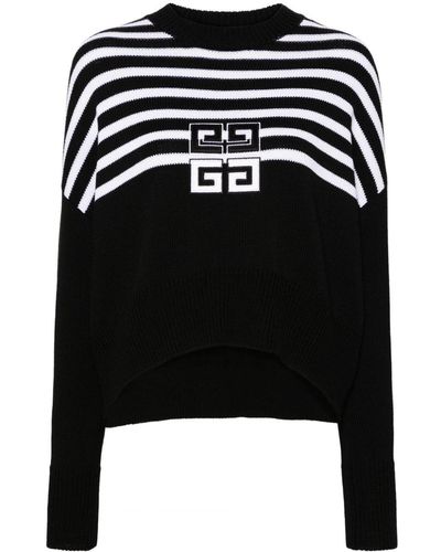 Givenchy Pull crop à motif 4G brodé - Noir