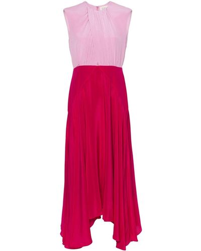 Saloni Divya Silk Maxi Dress - Pink