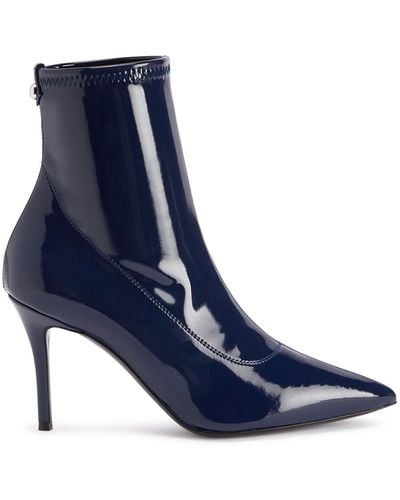 Giuseppe Zanotti Mirea 90mm Leather Ankle Boots - Blue