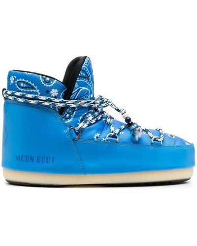 Alanui X Moon Boot Stiefel mit Bandana-Print - Blau