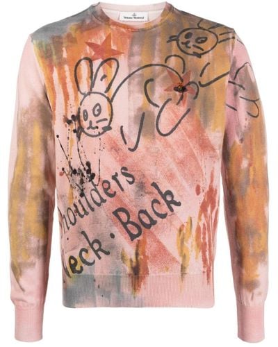Vivienne Westwood Sketch-style Print Sweater - Pink