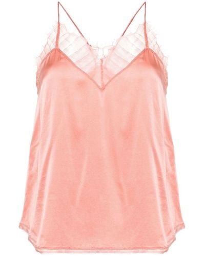 IRO Berwyn Tanktop aus Seide - Pink