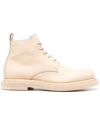 Officine Creative Leather Ankle Boots - Natural