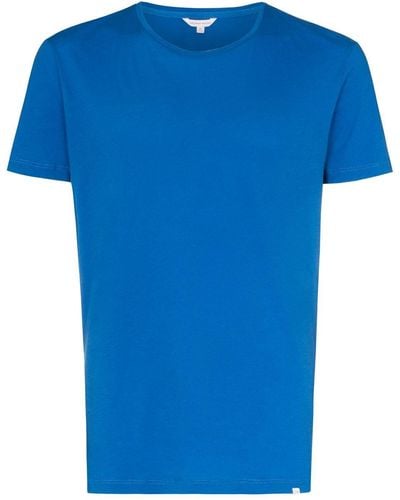 Orlebar Brown T-shirt en coton à col ras du cou Ob-T - Bleu