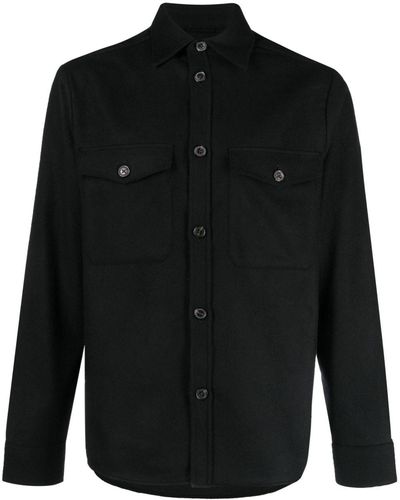J.Lindeberg Button-up Knitted Shirt - Black