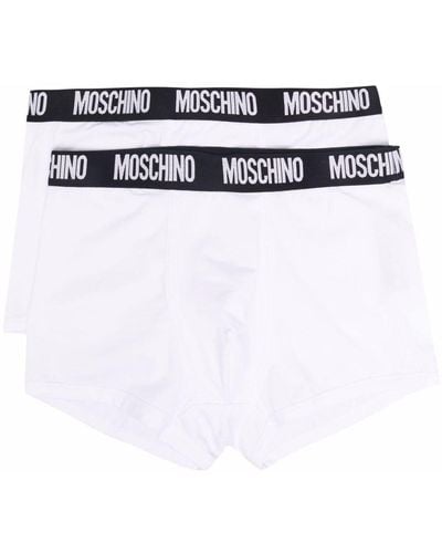 Moschino Shorts mit Logo-Bund - Weiß