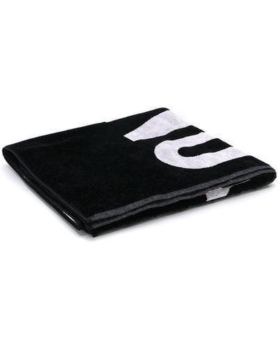 Moschino Logo-print Beach Towel - Black