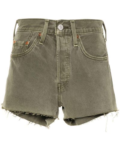 Levi's 501 Cotton Denim Shorts - Green