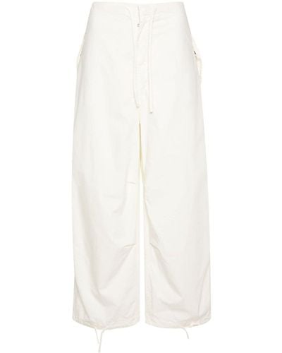 Autry Pantalon en popeline à coupe ample - Blanc