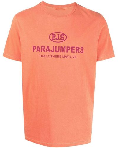 Parajumpers Pjs Logo-print T-shirt - Orange