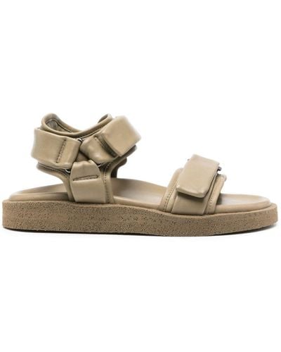 Officine Creative Inner Touch-strap Leather Sandals - Metallic