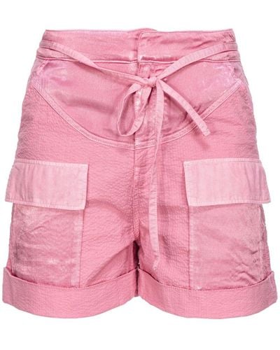 Pinko Shorts Met Klepzak - Roze