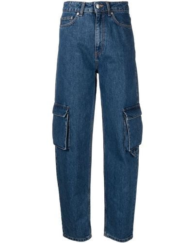 Remain Jeans Met Toelopende Pijpen - Blauw