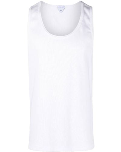 Bottega Veneta Fein geripptes Trägershirt - Weiß