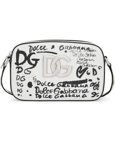 Dolce & Gabbana ドルチェ&ガッバーナ ロゴプレート ショルダーバッグ - ホワイト