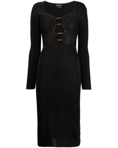 Tom Ford Cut-out Midi Dress - Black